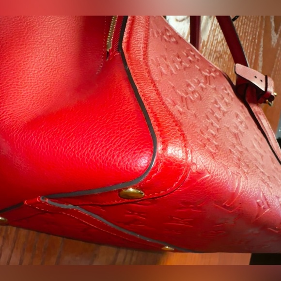 Louis Vuitton Empriente Marais MM Monogram Red Cerise Handbag Satchel Poignant - Picture 5 of 16
